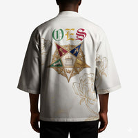 Order Of The Eastern Star Kimono OES Elegant Floral Line Art Fraternal Symbolism