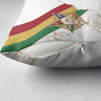 Order Of The Eastern Star Pillow Cover OES Elegant Floral Line Art Fraternal Symbolism