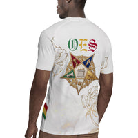 Order Of The Eastern Star Rugby Jersey OES Elegant Floral Line Art Fraternal Symbolism