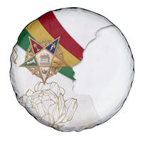 Order Of The Eastern Star Spare Tire Cover OES Elegant Floral Line Art Fraternal Symbolism