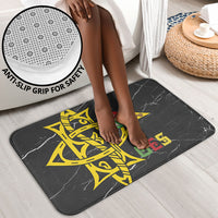 OES Order Of The Eastern Star Bathroom Set Five Pointed Star Emblem On Black Marble Texture