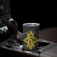 OES Order Of The Eastern Star Tumbler Cup Five Pointed Star Emblem On Black Marble Texture