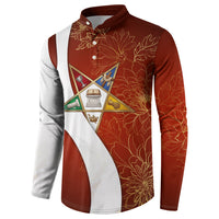 OES Order Of The Eastern Star Button Sweatshirt Five Pointed Star Emblem With Gold Floral Art
