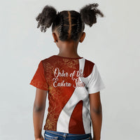 OES Order Of The Eastern Star Kid T shirt Five Pointed Star Emblem With Gold Floral Art