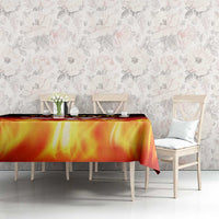 Bowling Ball and Pins Design Tablecloth with Flame Background and Custom Team Name Text - Wonder Print Shop