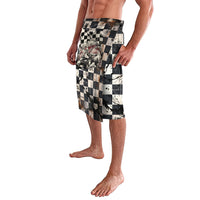 Silly Goose Racing Motorsport Lavalava Vintage Distressed Checkered Flag - Cartoon Race Car