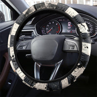 Silly Goose Racing Motorsport Steering Wheel Cover Vintage Distressed Checkered Flag - Cartoon Race Car
