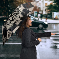 Silly Goose Racing Motorsport Umbrella Vintage Distressed Checkered Flag - Cartoon Race Car