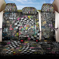 Silly Goose Team Racing Back Car Seat Cover Colorful Street Graffiti Checkered Flag