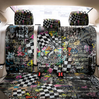 Silly Goose Team Racing Back Car Seat Cover Colorful Street Graffiti Checkered Flag
