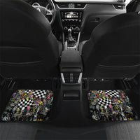 Silly Goose Team Racing Car Mats Colorful Street Graffiti Checkered Flag
