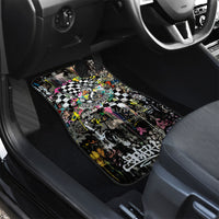 Silly Goose Team Racing Car Mats Colorful Street Graffiti Checkered Flag