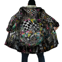 Silly Goose Team Racing Cloak Colorful Street Graffiti Checkered Flag