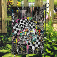 Silly Goose Team Racing Garden Flag Colorful Street Graffiti Checkered Flag
