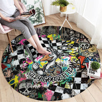 Silly Goose Team Racing Round Carpet Colorful Street Graffiti Checkered Flag