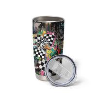 Silly Goose Team Racing Tumbler Cup Colorful Street Graffiti Checkered Flag