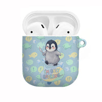 Sneaky Flipper Cute Penguin Holding Knife AirPods Case Funny Chibi Penguin Graphic With Ice And Fish Pattern