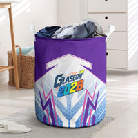 Glasgow 2026 Laundry Basket Scotland Dynamic Geometric Athlete Graphic Art