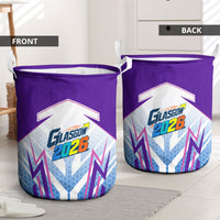 Glasgow 2026 Laundry Basket Scotland Dynamic Geometric Athlete Graphic Art