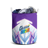 Glasgow 2026 Laundry Basket Scotland Dynamic Geometric Athlete Graphic Art