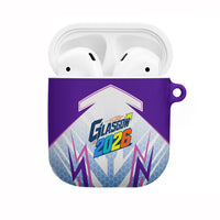 Glasgow 2026 AirPods Case Scotland Dynamic Geometric Athlete Graphic Art