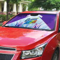 Glasgow 2026 Auto Sun Shade Scotland Dynamic Geometric Athlete Graphic Art