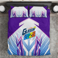 Glasgow 2026 Bedding Set Scotland Dynamic Geometric Athlete Graphic Art