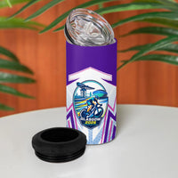 Glasgow 2026 4 in 1 Can Cooler Tumbler Scotland Dynamic Geometric Athlete Graphic Art