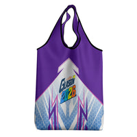 Glasgow 2026 Grocery Bag Scotland Dynamic Geometric Athlete Graphic Art
