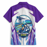 Glasgow 2026 Hawaiian Shirt Scotland Dynamic Geometric Athlete Graphic Art