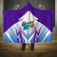 Glasgow 2026 Hooded Blanket Scotland Dynamic Geometric Athlete Graphic Art