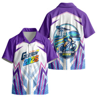 Glasgow 2026 Kid Hawaiian Shirt Scotland Dynamic Geometric Athlete Graphic Art