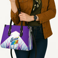 Glasgow 2026 Leather Bag Scotland Dynamic Geometric Athlete Graphic Art