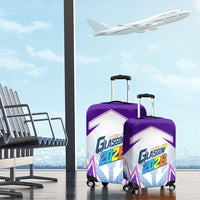 Glasgow 2026 Luggage Cover Scotland Dynamic Geometric Athlete Graphic Art