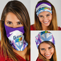 Glasgow 2026 Neck Gaiter Scotland Dynamic Geometric Athlete Graphic Art