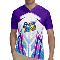 Glasgow 2026 Rugby Jersey Scotland Dynamic Geometric Athlete Graphic Art