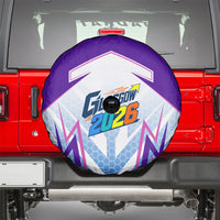 Glasgow 2026 Spare Tire Cover Scotland Dynamic Geometric Athlete Graphic Art