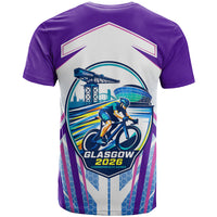 Glasgow 2026 T Shirt Scotland Dynamic Geometric Athlete Graphic Art