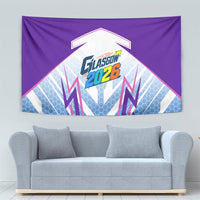Glasgow 2026 Tapestry Scotland Dynamic Geometric Athlete Graphic Art