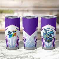 Glasgow 2026 Tumbler Cup Scotland Dynamic Geometric Athlete Graphic Art