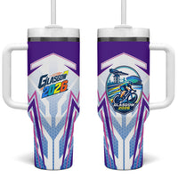 Glasgow 2026 Tumbler With Handle Scotland Dynamic Geometric Athlete Graphic Art