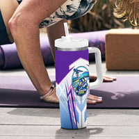 Glasgow 2026 Tumbler With Handle Scotland Dynamic Geometric Athlete Graphic Art