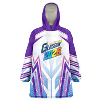 Glasgow 2026 Wearable Blanket Hoodie Scotland Dynamic Geometric Athlete Graphic Art