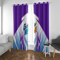 Glasgow 2026 Window Curtain Scotland Dynamic Geometric Athlete Graphic Art