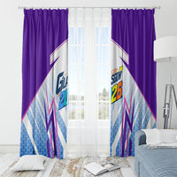 Glasgow 2026 Window Curtain Scotland Dynamic Geometric Athlete Graphic Art