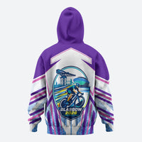 Glasgow 2026 Zip Hoodie Scotland Dynamic Geometric Athlete Graphic Art