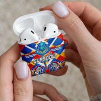 Glasgow 2026 Scotland AirPods Case Thistle Vibrant Tartan Cartoon Character
