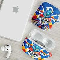 Glasgow 2026 Scotland AirPods Case Thistle Vibrant Tartan Cartoon Character
