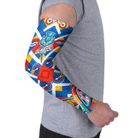Glasgow 2026 Scotland Arm Sleeves Thistle Vibrant Tartan Cartoon Character