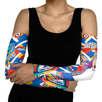 Glasgow 2026 Scotland Arm Sleeves Thistle Vibrant Tartan Cartoon Character